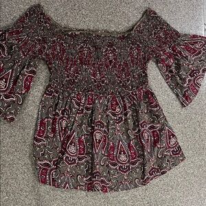 Hollister Paisley Blouse